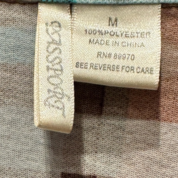 Plaid Button-Up Shirt in Orange and Blue MEDIUM - Picture 4 of 4